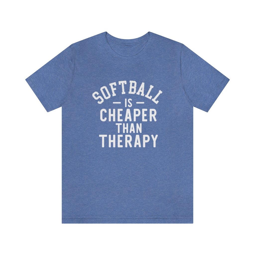 Softball Is Cheaper Than Therapy Graphic T-Shirt